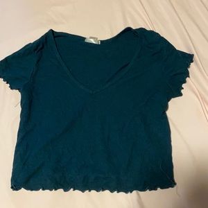 Green crop top